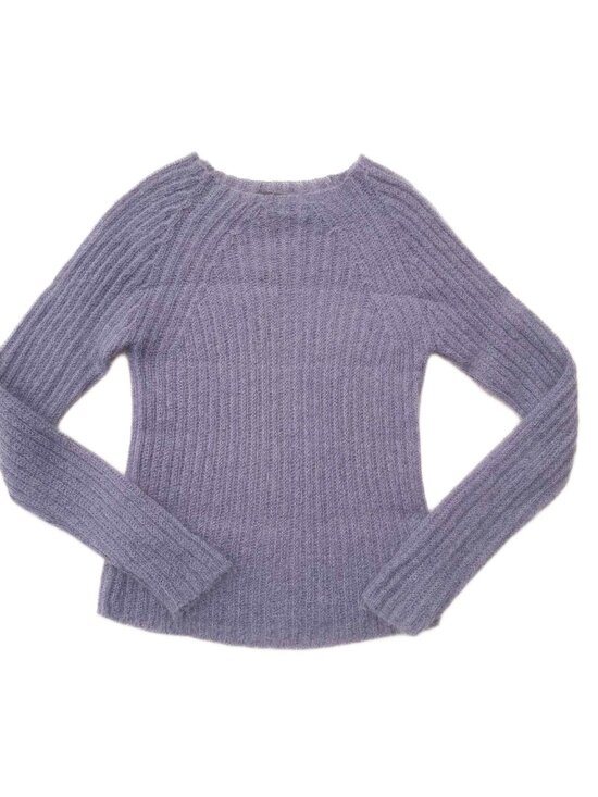Banana Republic Sweaters - Banana Republic Mohair Wool Blend Lilac Grey Fuzzy Ribbed Cozy Sweater Size S